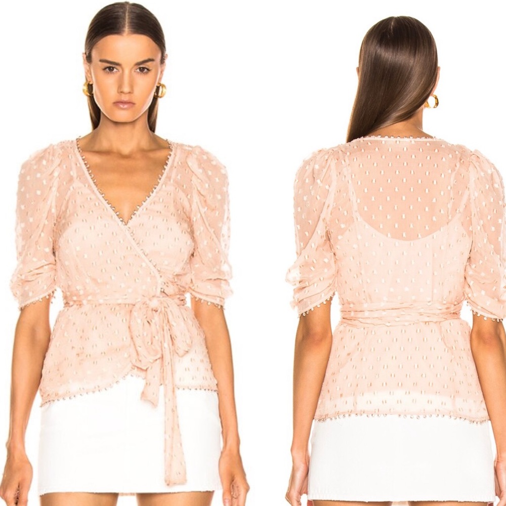 NWT Alice McCall Moon Talking Silk Wrap Blouse 2